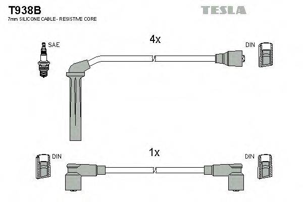 TESLA T938B Комплект дротів запалювання