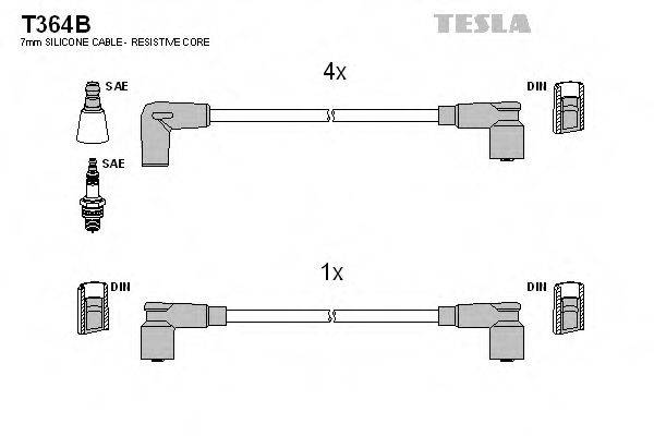 TESLA T364B Комплект дротів запалювання