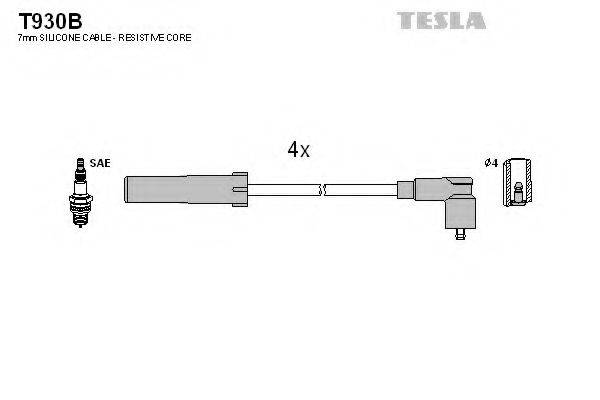 TESLA T930B Комплект дротів запалювання