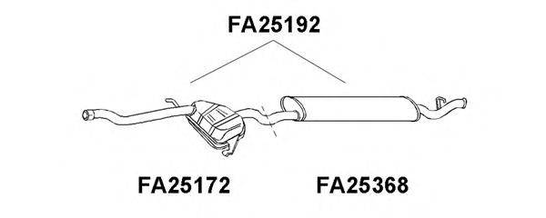 VENEPORTE FA25386 Глушник вихлопних газів кінцевий