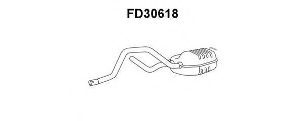 VENEPORTE FD30618 Середній глушник вихлопних газів