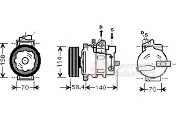 VAN WEZEL 0300K269 Компресор, кондиціонер