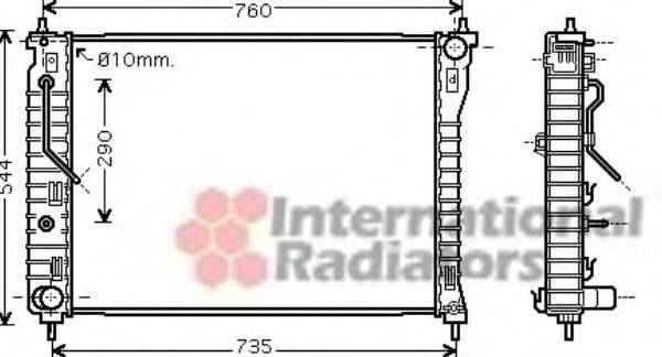 VAN WEZEL 37002434 Радіатор, охолодження двигуна