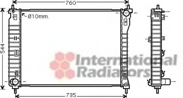 VAN WEZEL 37002435 Радіатор, охолодження двигуна