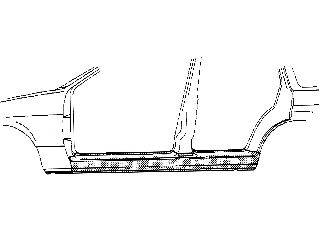 VAN WEZEL 1854103 Накладка порога