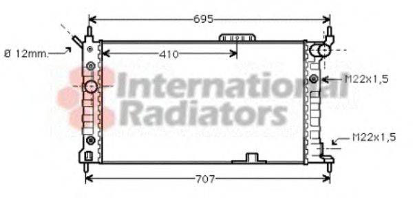 VAN WEZEL 37002169 Радіатор, охолодження двигуна