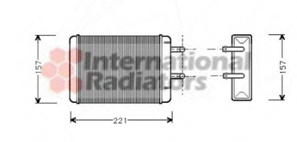 VAN WEZEL 37006001 Теплообмінник, опалення салону