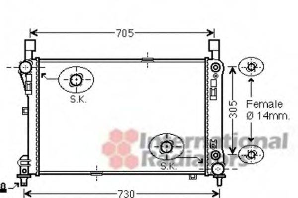 VAN WEZEL 30002478 Радіатор, охолодження двигуна