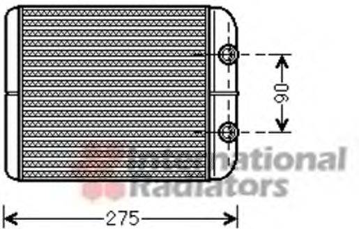 VAN WEZEL 58006301 Теплообмінник, опалення салону