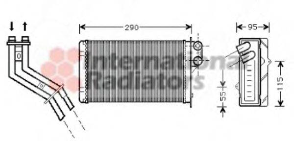 VAN WEZEL 43006227 Теплообмінник, опалення салону