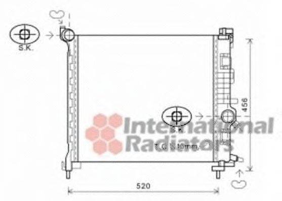 VAN WEZEL 37002562 Радіатор, охолодження двигуна