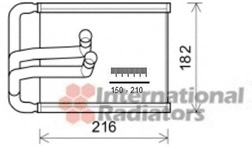 VAN WEZEL 82006254 Теплообмінник, опалення салону