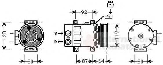 VAN WEZEL 2100K047 Компресор, кондиціонер