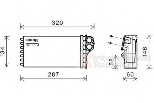 VAN WEZEL 09006279 Теплообмінник, опалення салону