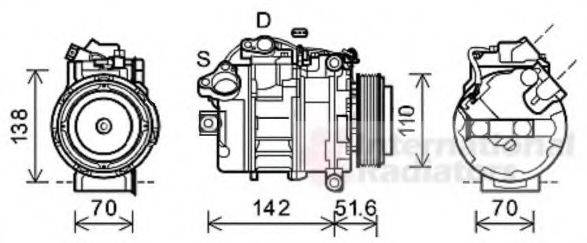 VAN WEZEL 0600K427 Компресор, кондиціонер