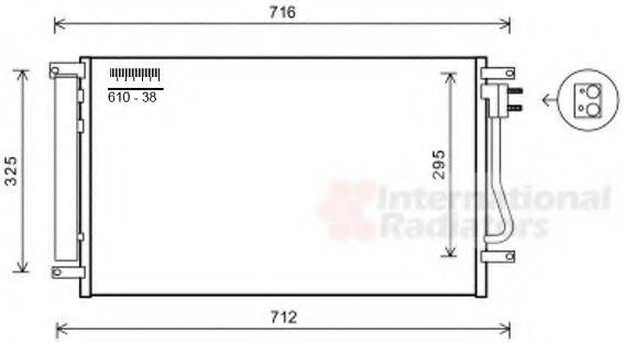 VAN WEZEL 08005038 Конденсатор, кондиціонер