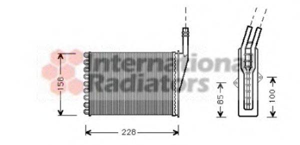 VAN WEZEL 43006249 Теплообмінник, опалення салону