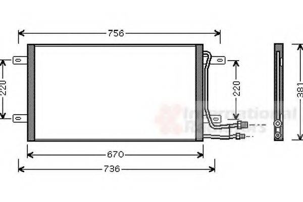 VAN WEZEL 58005187 Конденсатор, кондиціонер