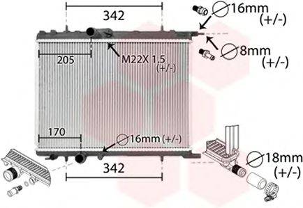 VAN WEZEL 40002300 Радіатор, охолодження двигуна