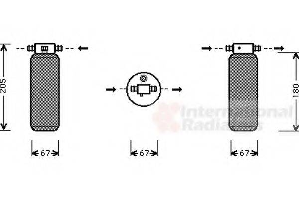 VAN WEZEL 0200D007 Осушувач, кондиціонер