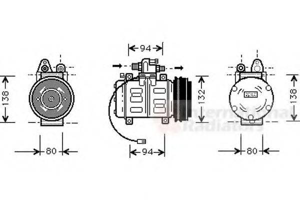 VAN WEZEL 0300K180 Компресор, кондиціонер