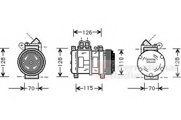 VAN WEZEL 0600K229 Компресор, кондиціонер