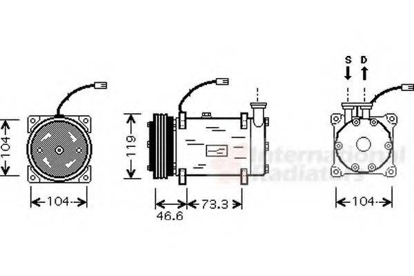 VAN WEZEL 0900K215 Компресор, кондиціонер