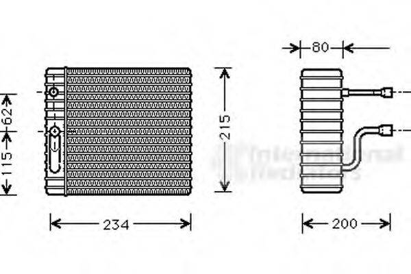 VAN WEZEL 1800V089 Випарник, кондиціонер