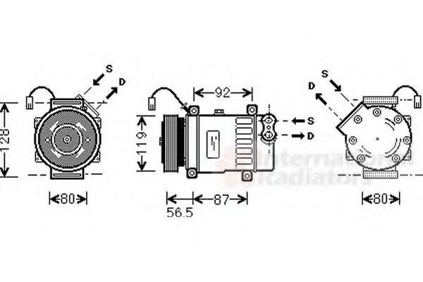 VAN WEZEL 4000K036 Компресор, кондиціонер