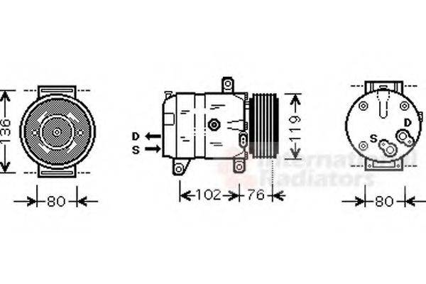 VAN WEZEL 4300K069 Компресор, кондиціонер