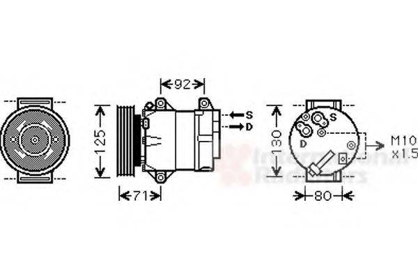 VAN WEZEL 4300K103 Компресор, кондиціонер