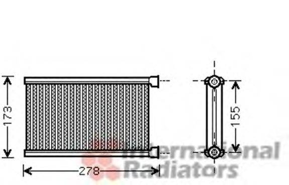 VAN WEZEL 06006344 Теплообмінник, опалення салону