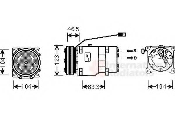 VAN WEZEL 0900K257 Компресор, кондиціонер