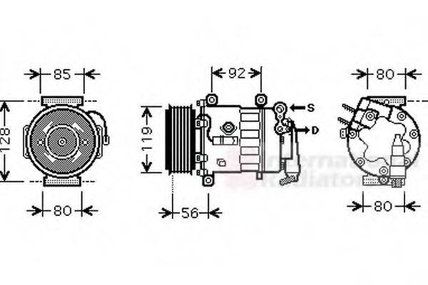 VAN WEZEL 4000K329 Компресор, кондиціонер