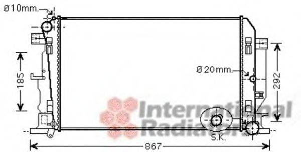 VAN WEZEL 58002282 Радіатор, охолодження двигуна