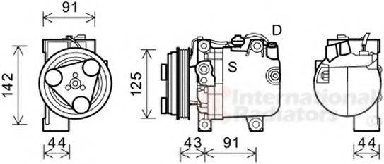 VAN WEZEL 5100K088 Компресор, кондиціонер