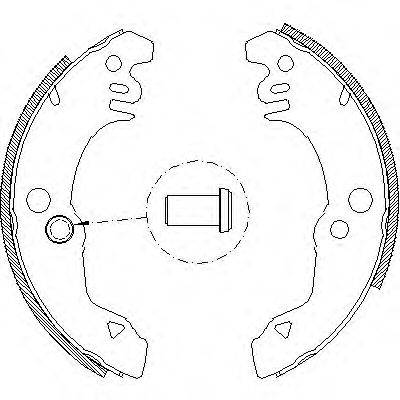 WOKING Z402100 Комплект гальмівних колодок