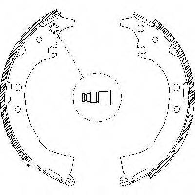 WOKING Z408500 Комплект гальмівних колодок