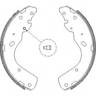 WOKING Z417500 Комплект гальмівних колодок