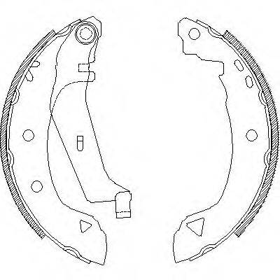 WOKING Z418203 Комплект гальмівних колодок