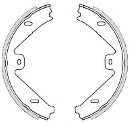 WOKING Z475400 Комплект гальмівних колодок, стоянкова гальмівна система