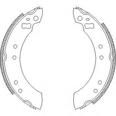 WOKING Z425300 Комплект гальмівних колодок