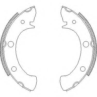 WOKING Z432800 Комплект гальмівних колодок