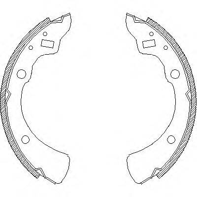 WOKING Z433000 Комплект гальмівних колодок