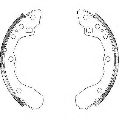 WOKING Z434400 Комплект гальмівних колодок