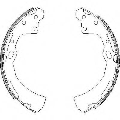 WOKING Z438400 Комплект гальмівних колодок