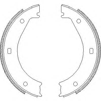 WOKING Z440400 Комплект гальмівних колодок, стоянкова гальмівна система