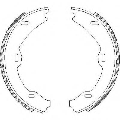 WOKING Z470601 Комплект гальмівних колодок, стоянкова гальмівна система