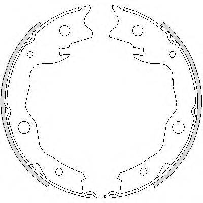 WOKING Z475200 Комплект гальмівних колодок, стоянкова гальмівна система