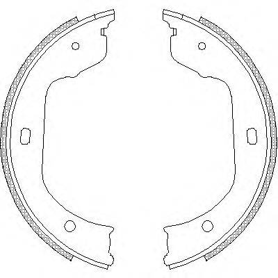 WOKING Z474000 Комплект гальмівних колодок, стоянкова гальмівна система